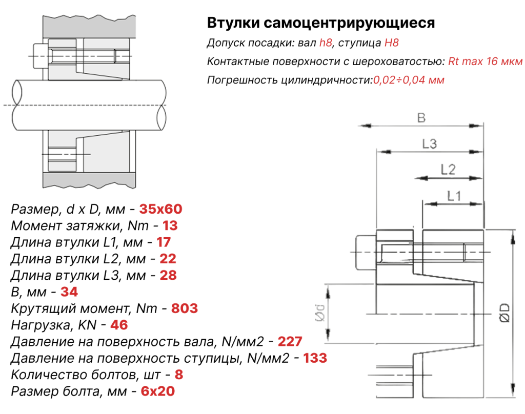 Чертеж втулка зажимная ВК13 35х60 Чертеж втулка зажимная ВК13 35х60